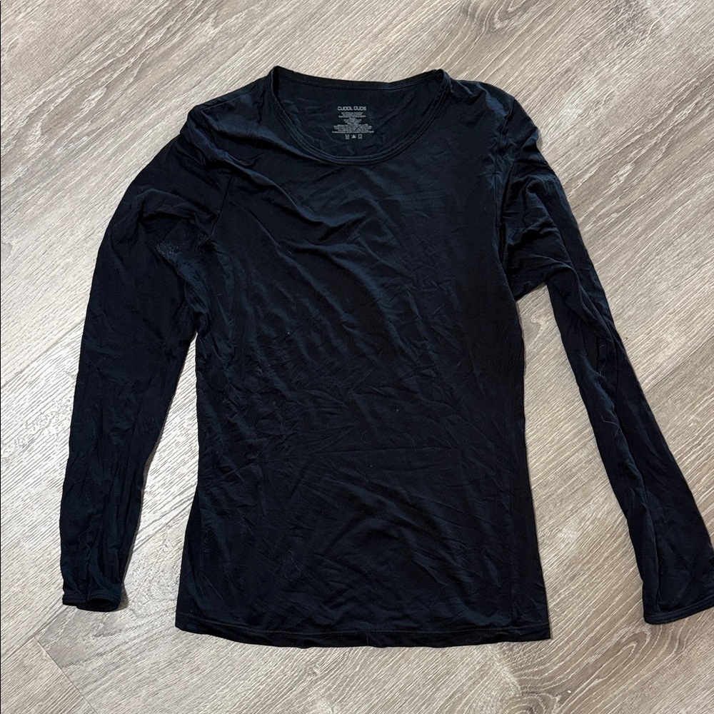 Cuddl Duds Black Long Sleeve Top